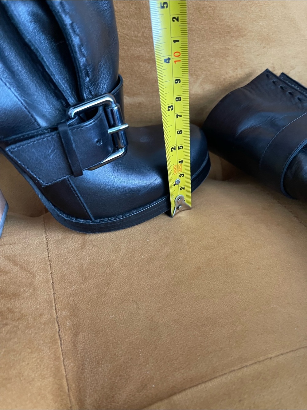 Jean-Michel Cazabat Leather Buckle Platform Boots EU 37 US 7 - Picture 5 of 5